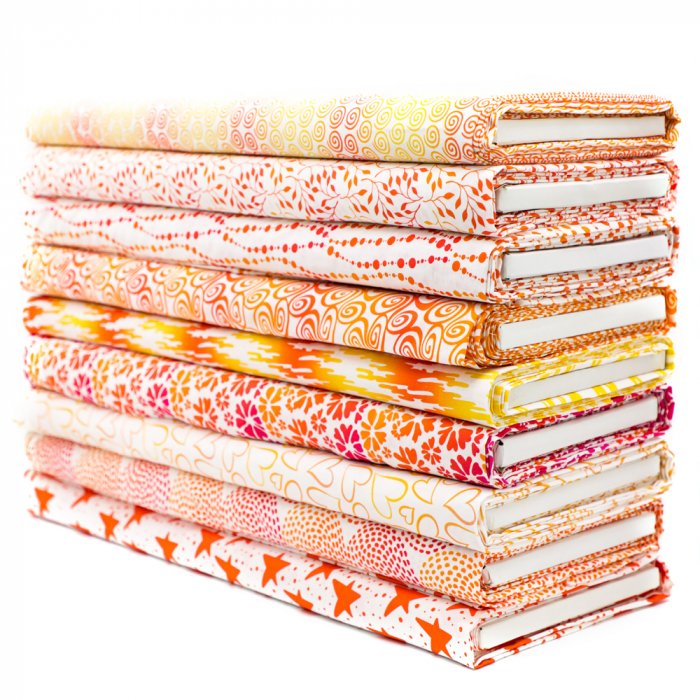 Quilting fabric by the yard Robert Kaufman manufacturer factory direct orange series