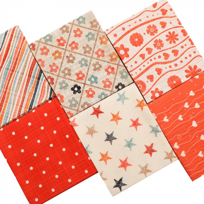 Quilting fabric fat quarter bundles high quality digital printing fabric bundle red series