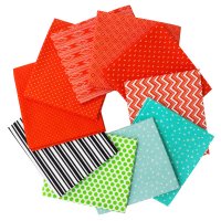 5PCS quilting fabric fat quarter bundles high quality digital printing fabric bundle big dots series