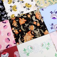 Quilting Cotton Fabric Floral Craft Bundle Squares Breathable Soft Fat Quarter Fabrics
