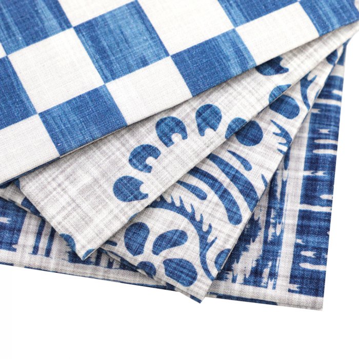Quilting fabric fat quarter bundles high quality digital printing fabric bundle blue series
