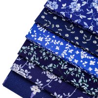 Quilting fabric fat quarter bundles high quality digital printing fabric bundle blue series