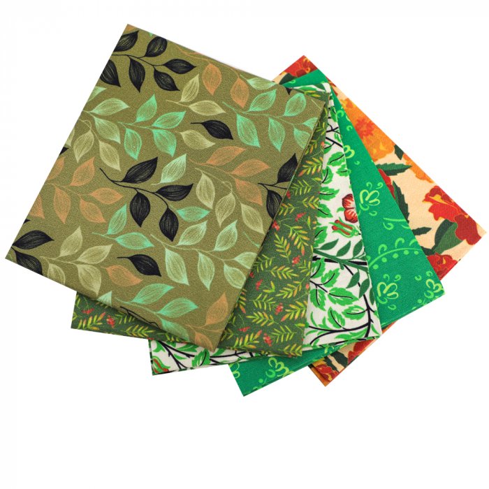 Quilting fabric fat quarter bundles high quality digital printing fabric bundle green leaves series