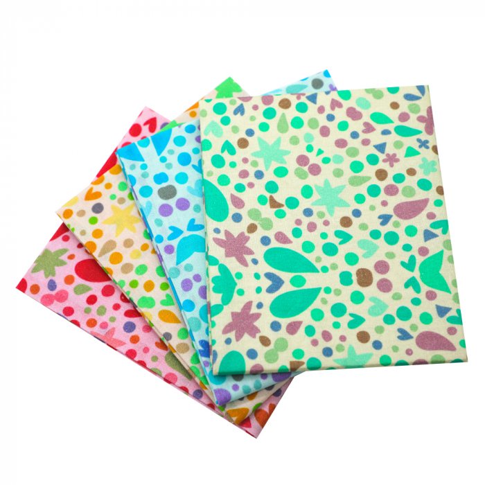 5PCS quilting fabric fat quarter bundles high quality digital printing fabric bundle dots and sparkle series