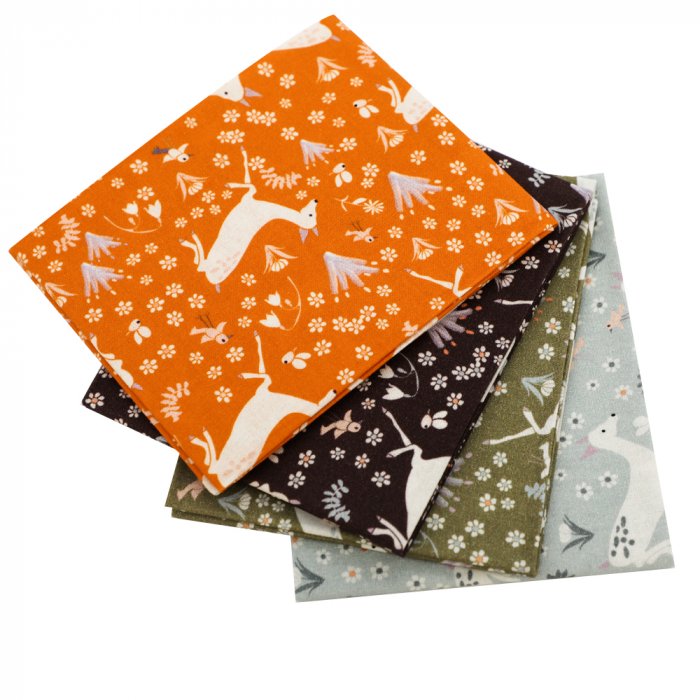 5PCS Quilting fabric fat quarter bundles high quality digital printing fabric bundle deer series