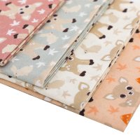 5PCS Quilting fabric fat quarter bundles high quality digital printing fabric bundle pineapple and monkey series