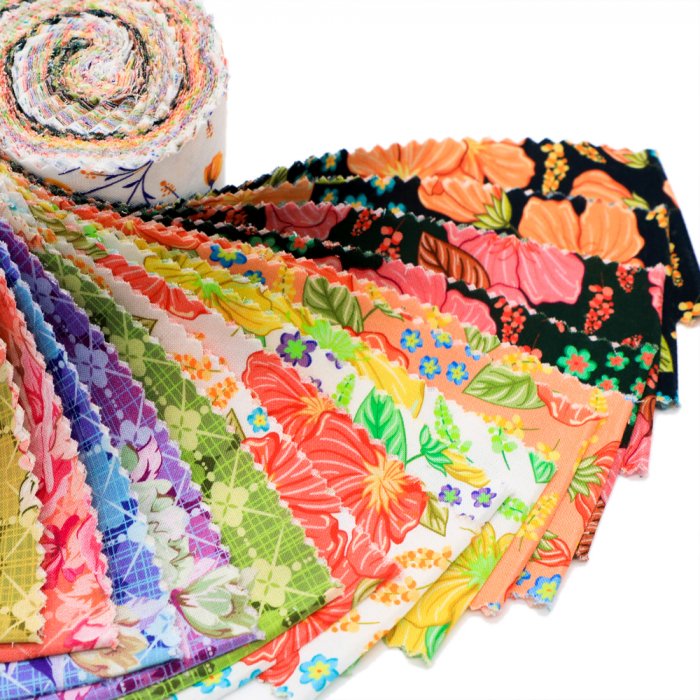 20PCS quilting cotton fabric jelly roll precut bundle sewing materials digital printing fabric charming floral seires